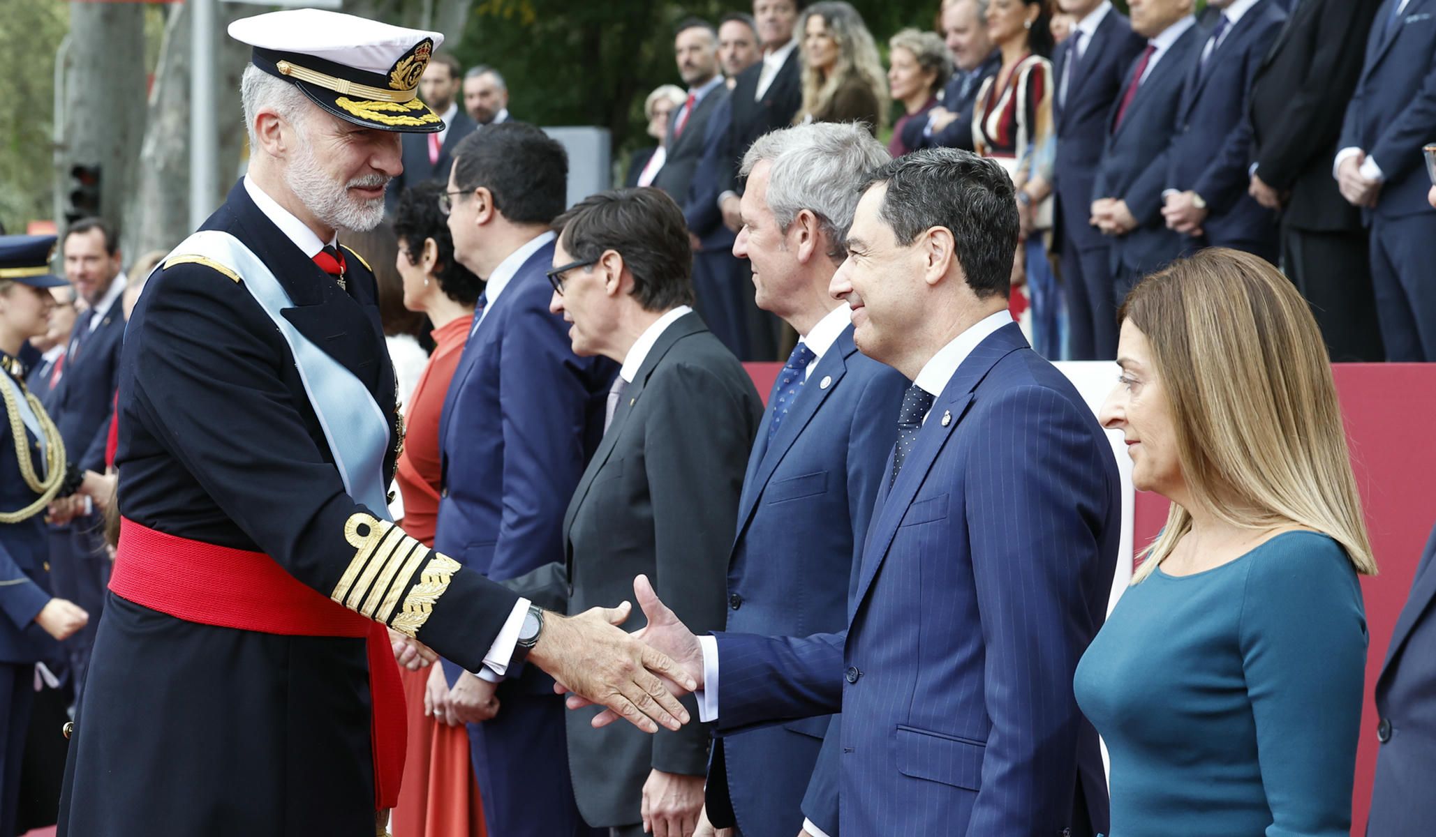 Moreno, con Felipe VI, en Madrid.