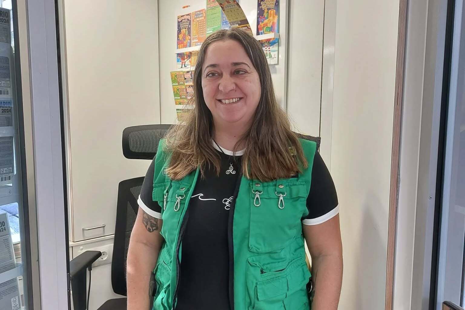 María, vendedora de la ONCE en Almería.