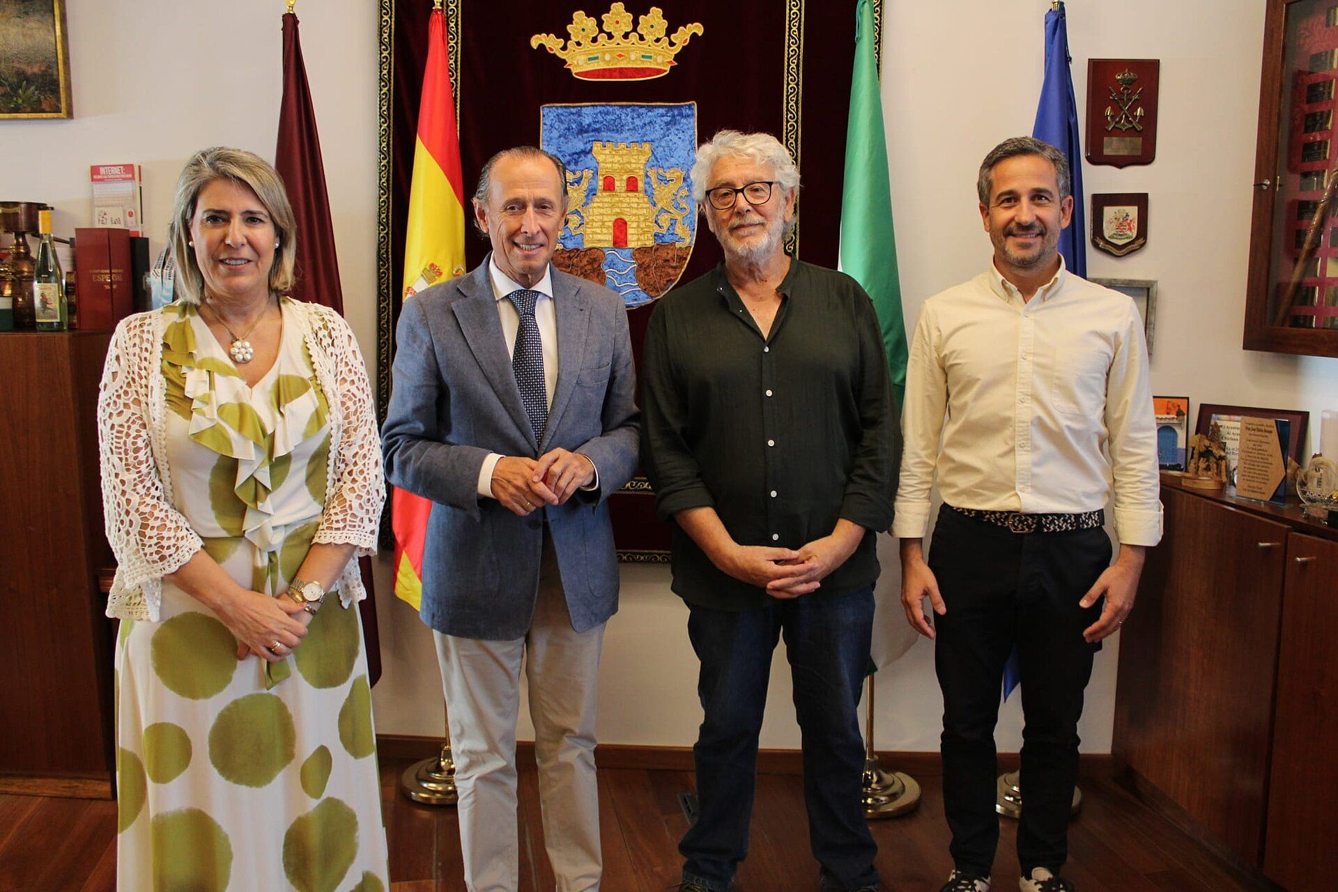 Bernardo Moreno, trabajador municipal de Chiclana, en el homenaje por su jubilación.