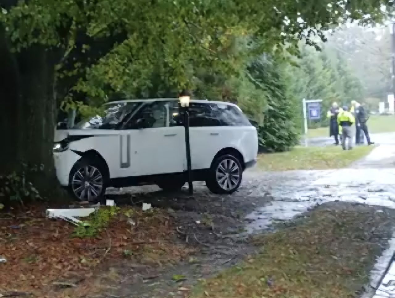 Imagen del accidente de coche. Imagen del accidente de coche.