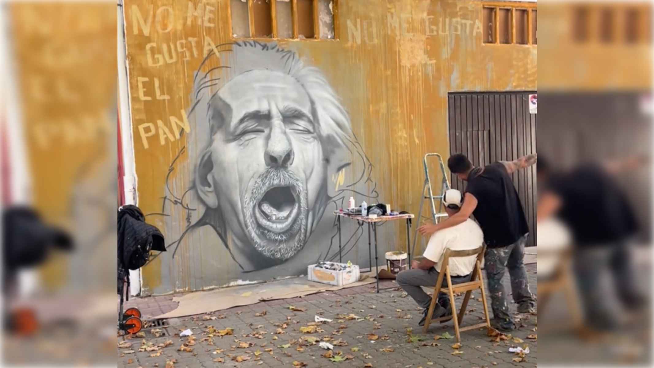 Una imagen del mural de Capullo de Jerez en Burgos.