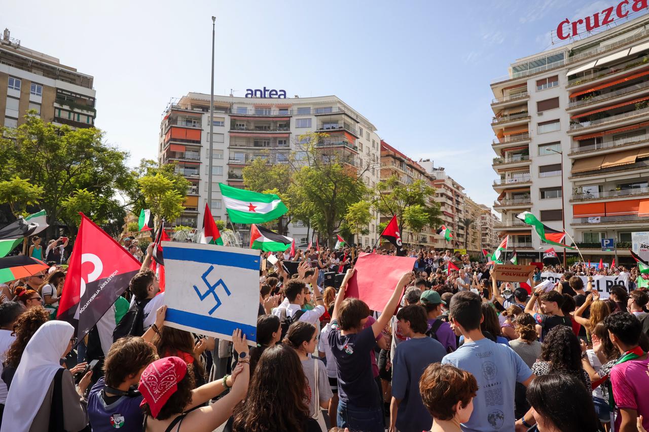 Una huelga reciente por Palestina en Sevilla.