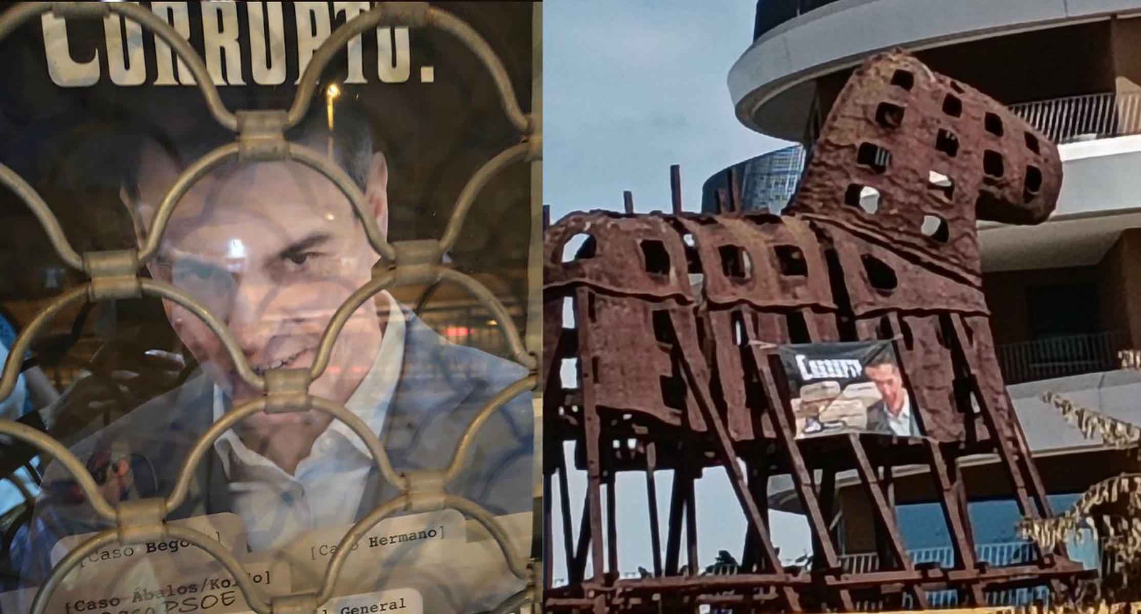 Dos de los cartele que han sido colocados en la zona Norte de Jerez.