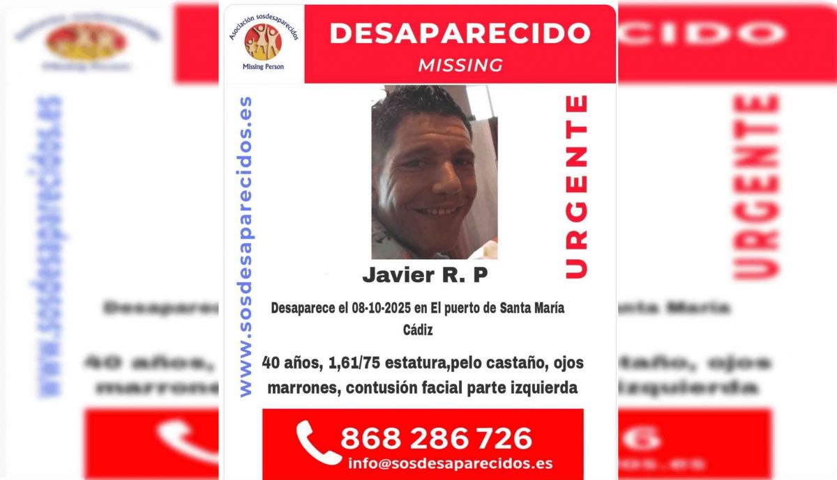 Cartel de búsqueda de Javier.
