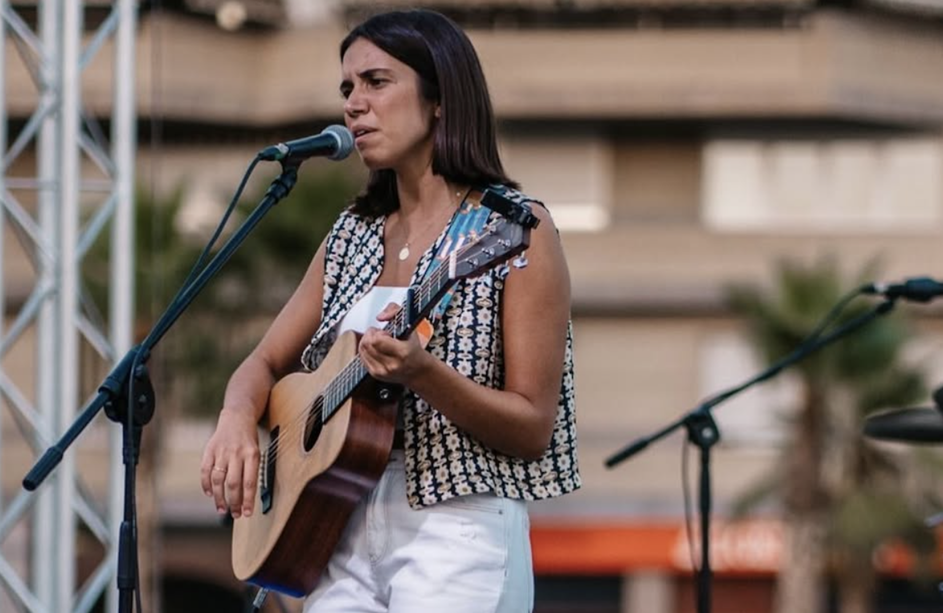 Pilu, en un concierto.