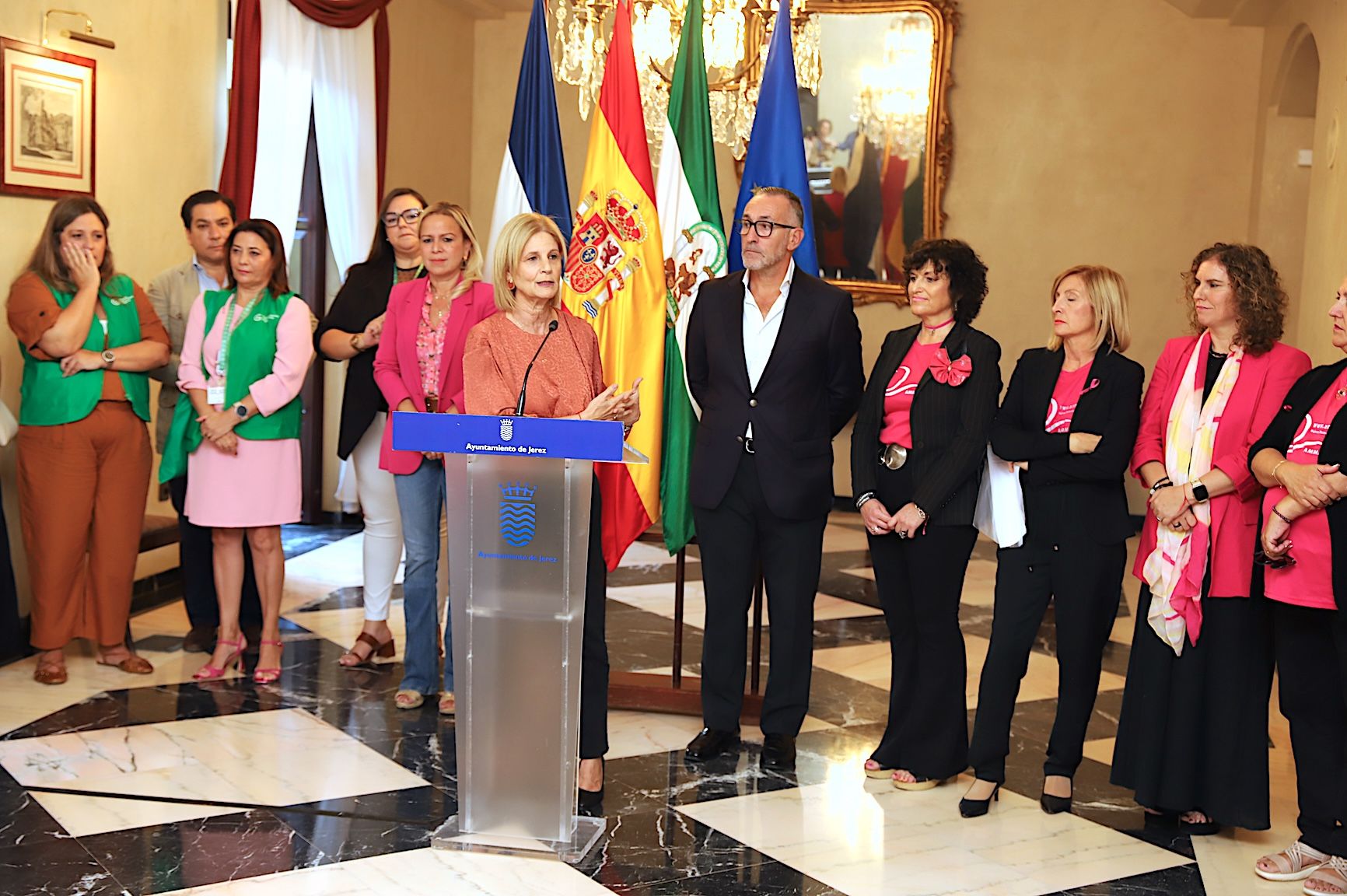 La alcaldesa María José García Pelayo, en el acto por el Día Internacional contra el Cáncer.