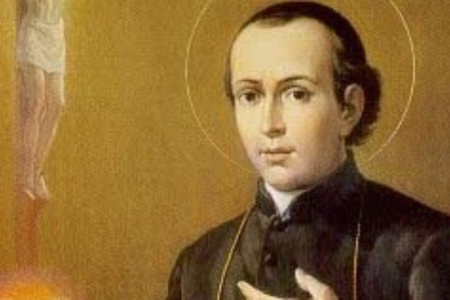 Representación de san Gaspar del Búfalo. Representación de san Gaspar del Búfalo.