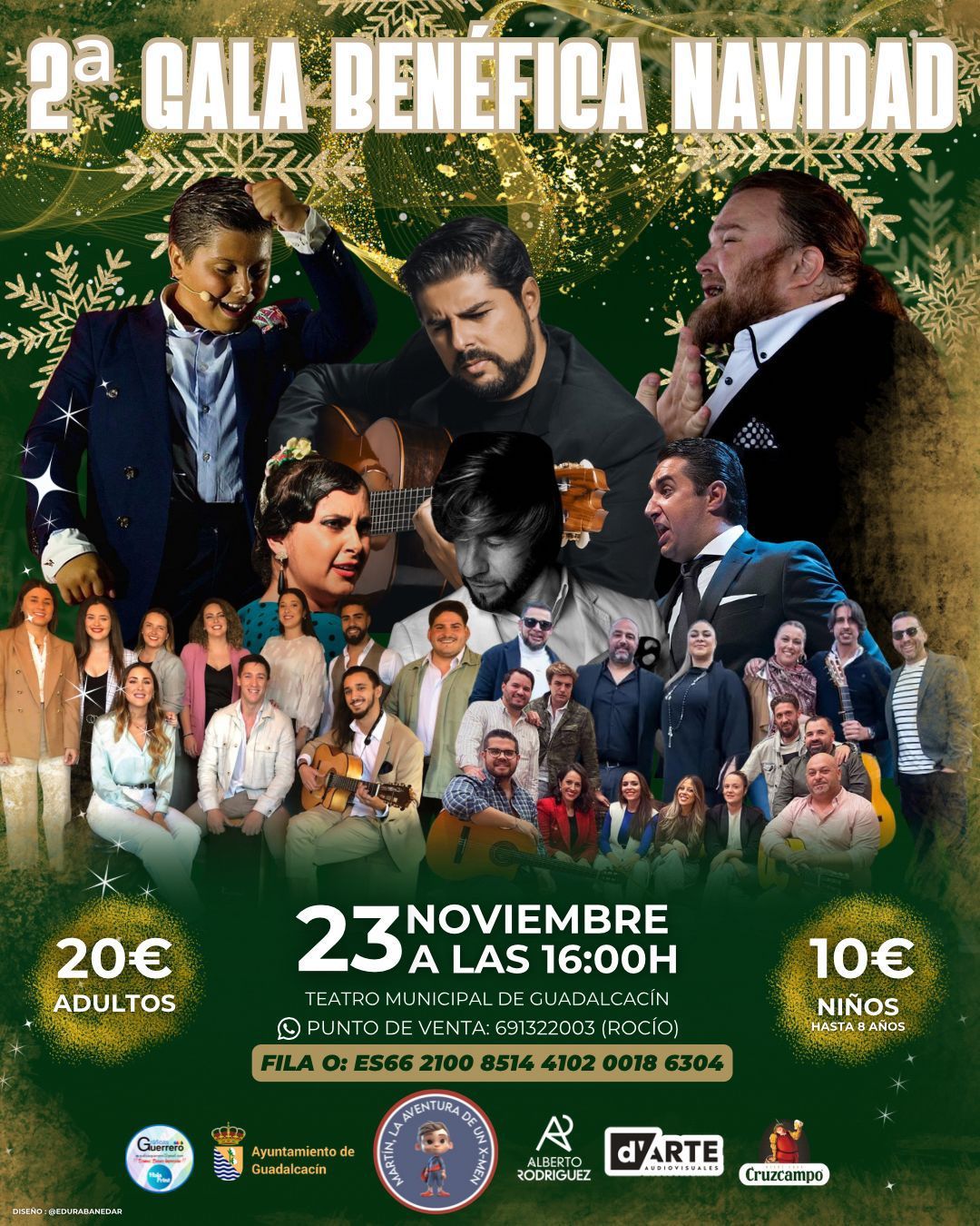 Cartel de la gala que se celebrará en Guadalcacín.
