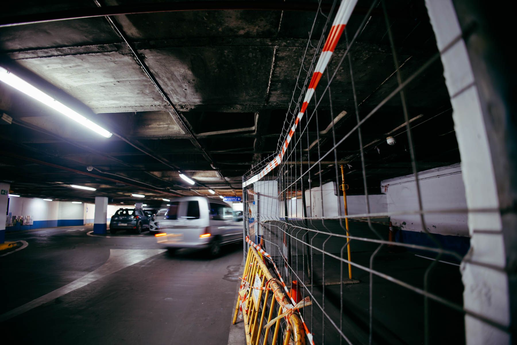 El aparcamiento subterráneo del Campo del Sur este lunes.