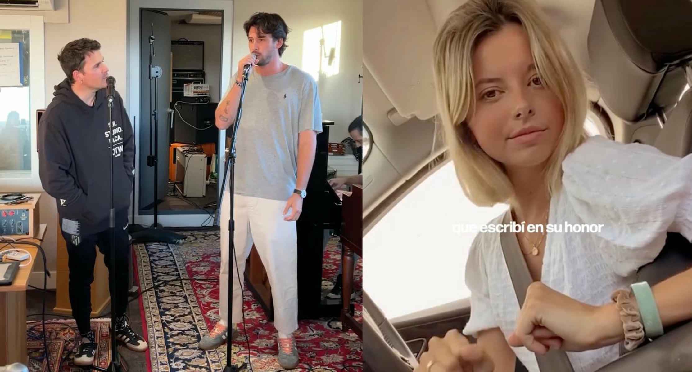 Ángel, junto a Dani Martín. A la derecha, su hermana Paloma.