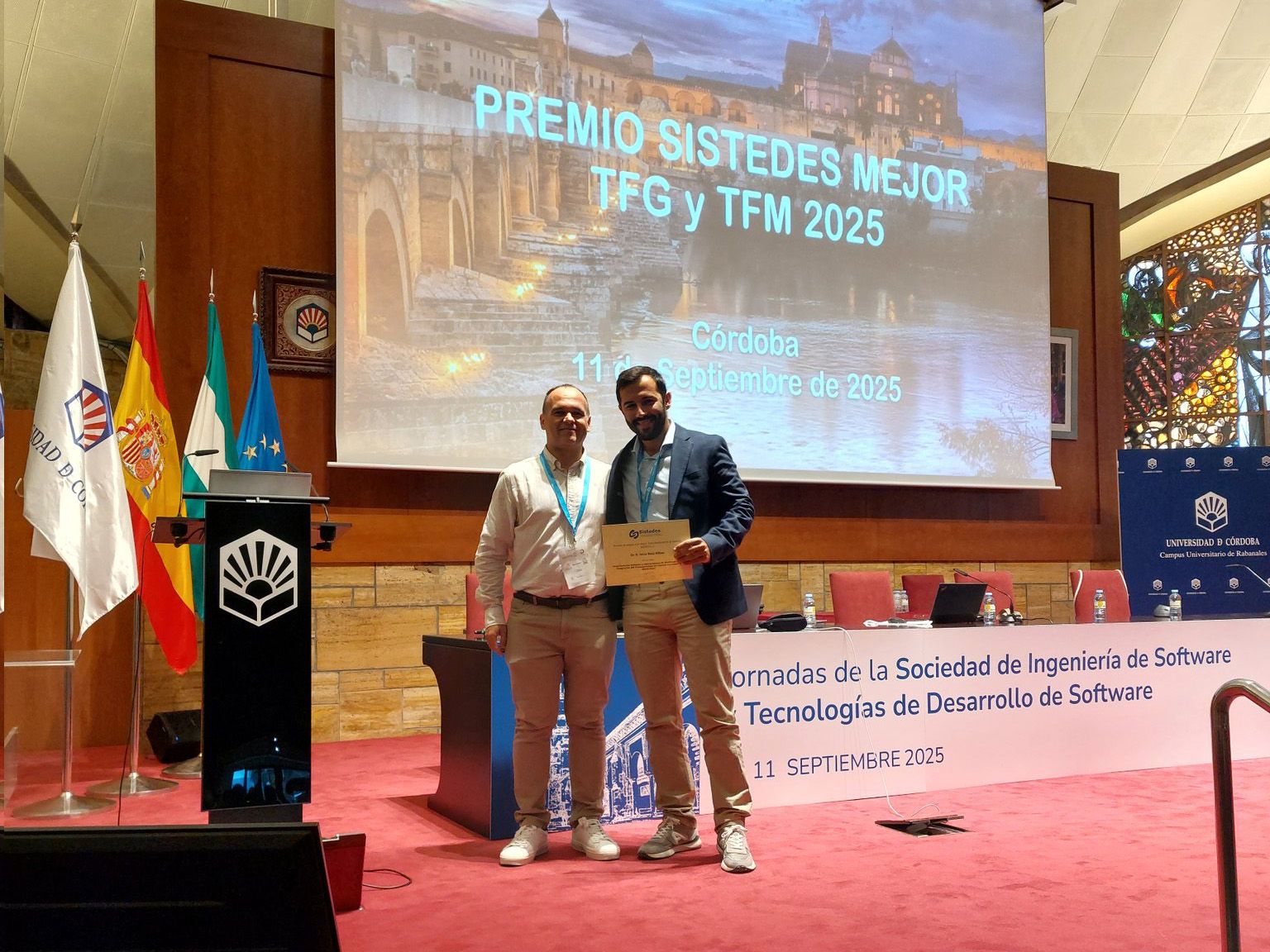 Jesús Rosa Bilbao, premiado a la mejor tesis.