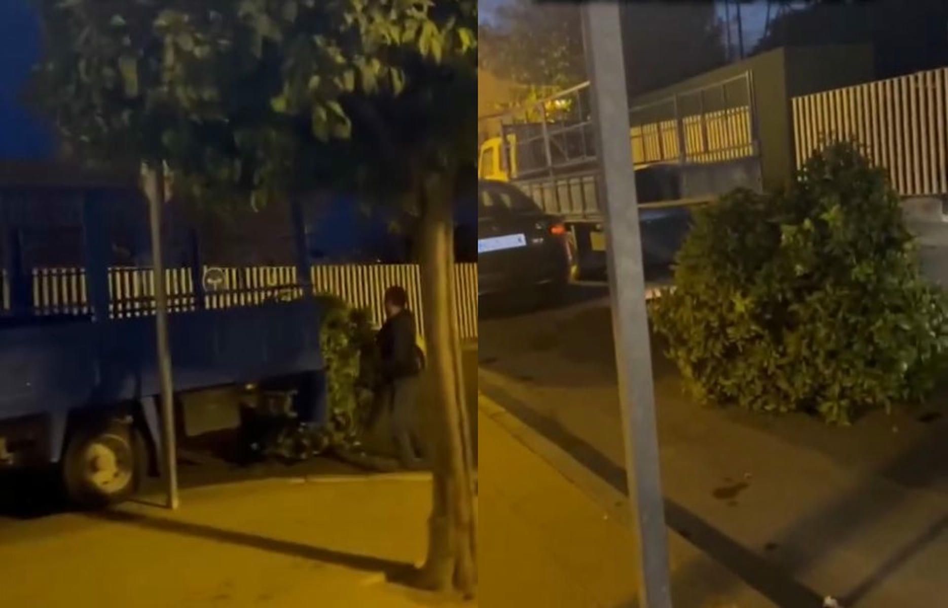 Capturas del vídeo donde se ve el extraño caso del naranjo de Los Palacios.