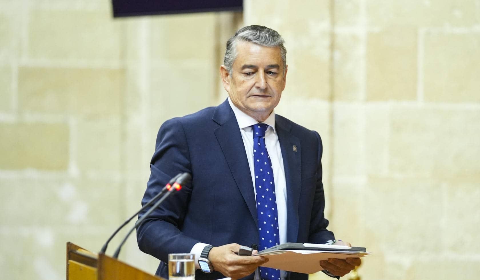 Antonio Sanz, al inicio de la intervención.