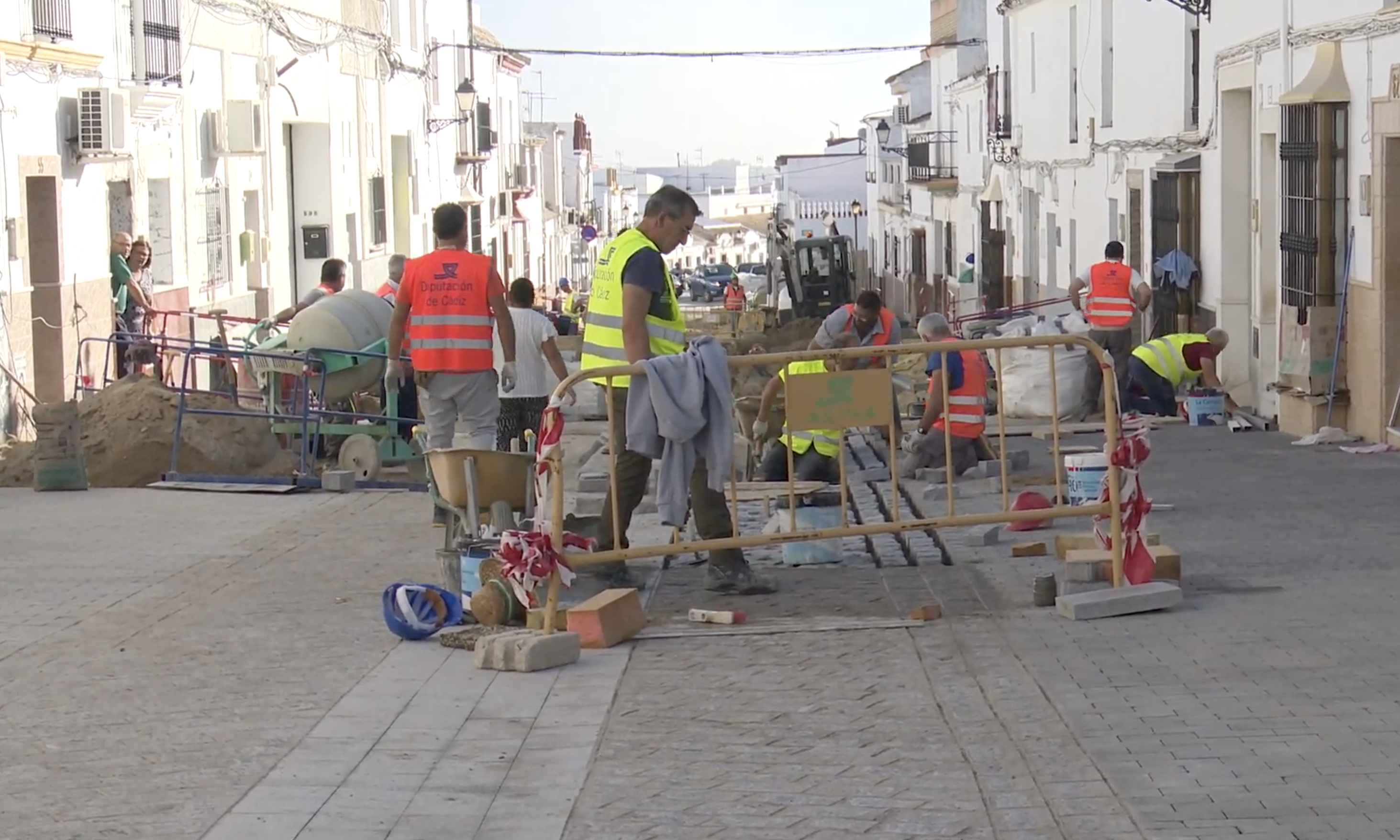 Obras en las calles de Bornos. Obras en las calles de Bornos.