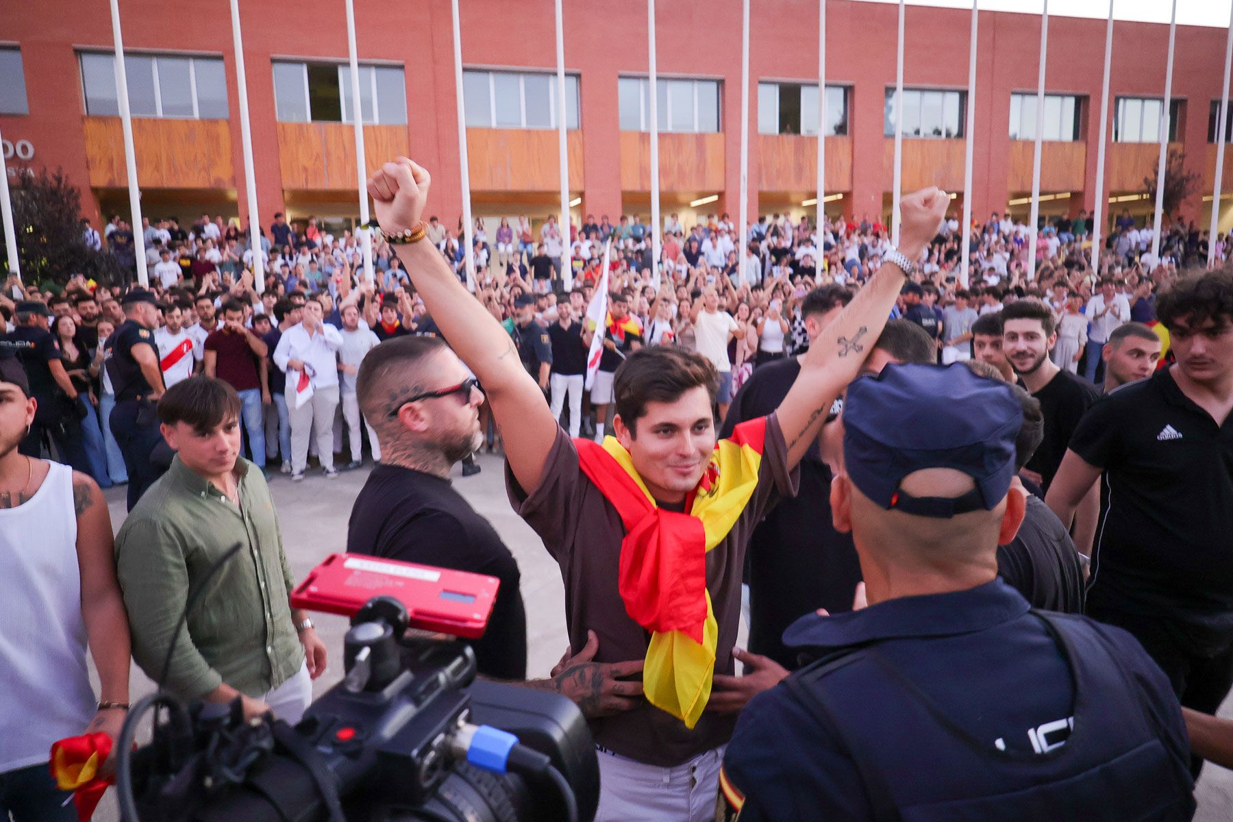 Vito Quiles, en una visita a la Universidad Pablo de Olavide de Sevilla.