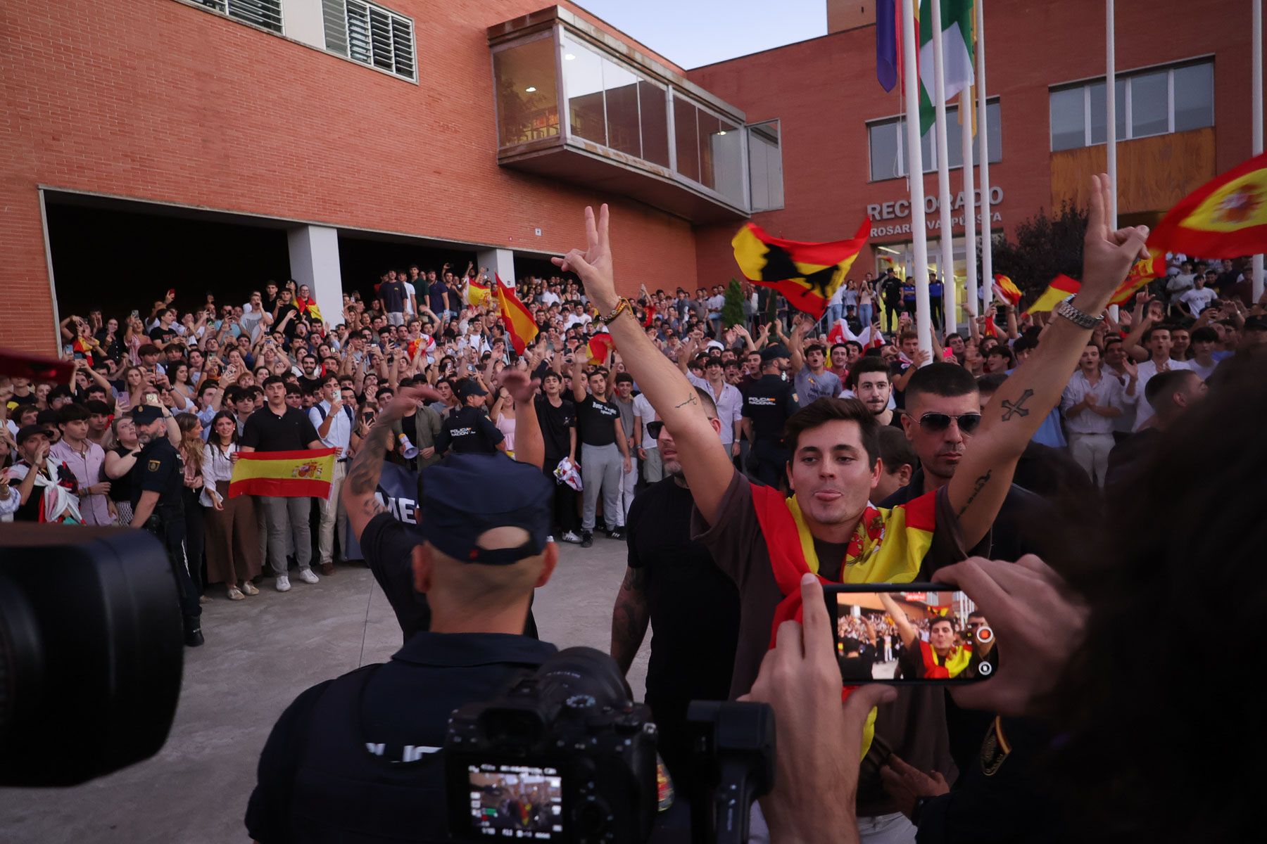 Vito Quiles en un acto en Sevilla.