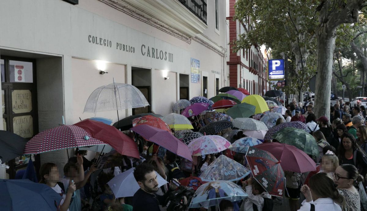 Un momento de la protesta.