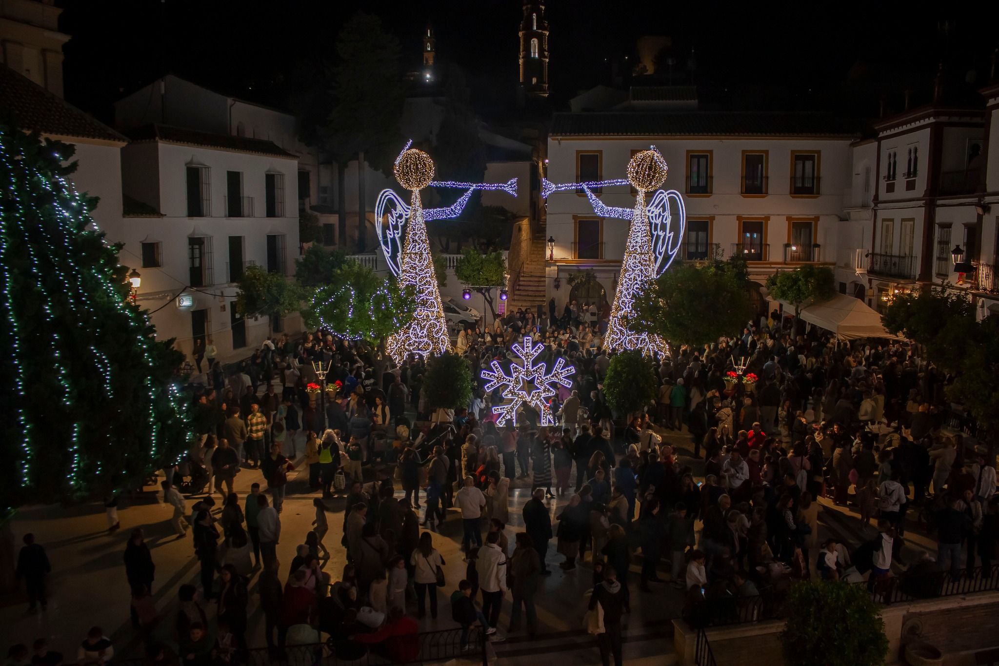 Encendido del alumbrado navideño de Estepa.