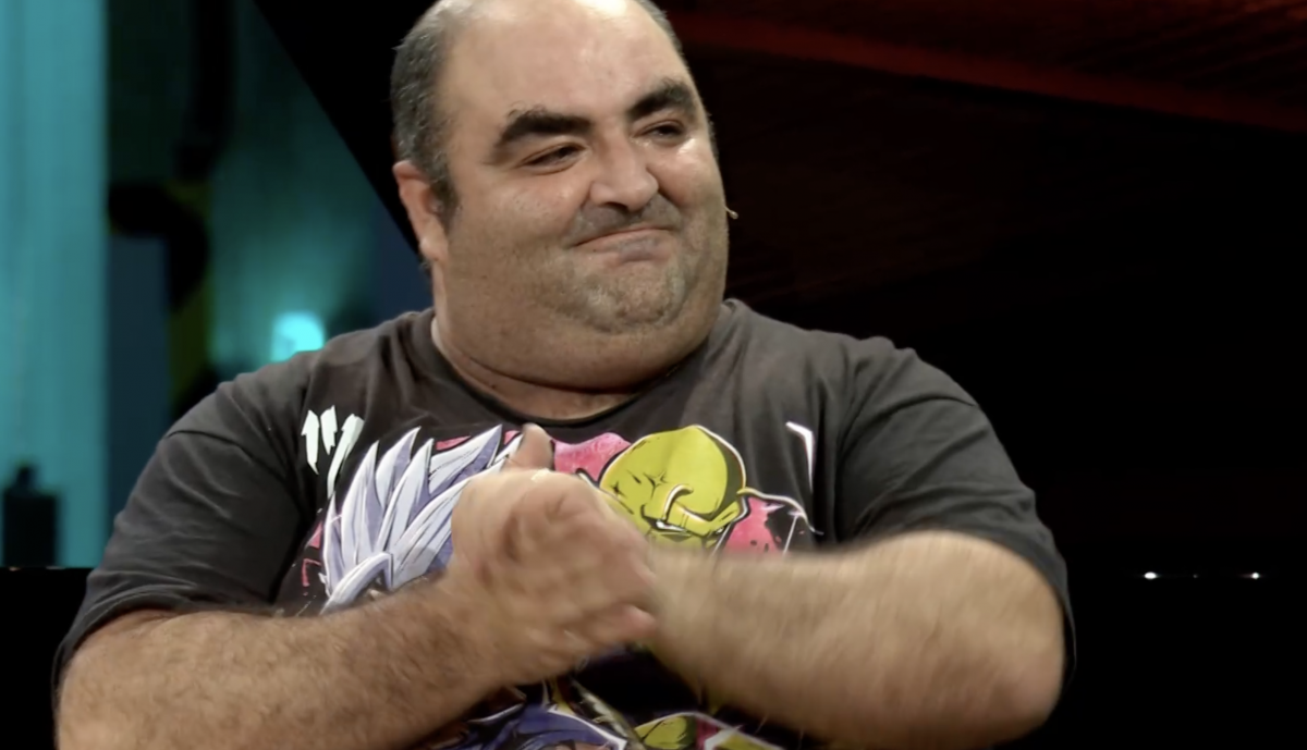 Custodio Pérez, durante la entrevista con David Broncano.