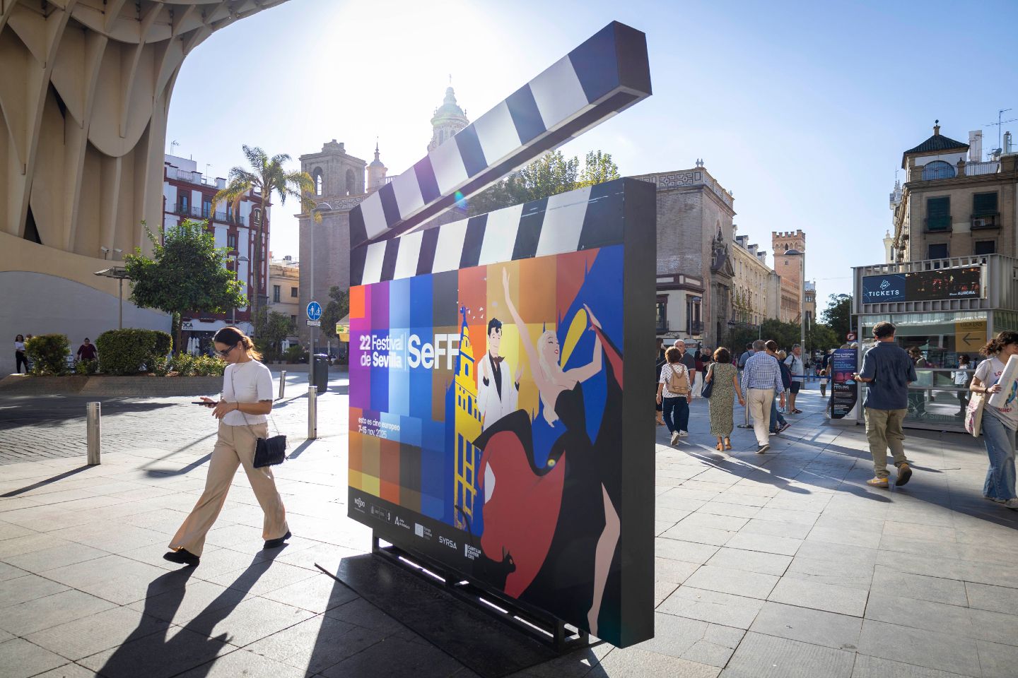 Una claqueta promocional del Festival de Cine Europeo de Sevilla.
