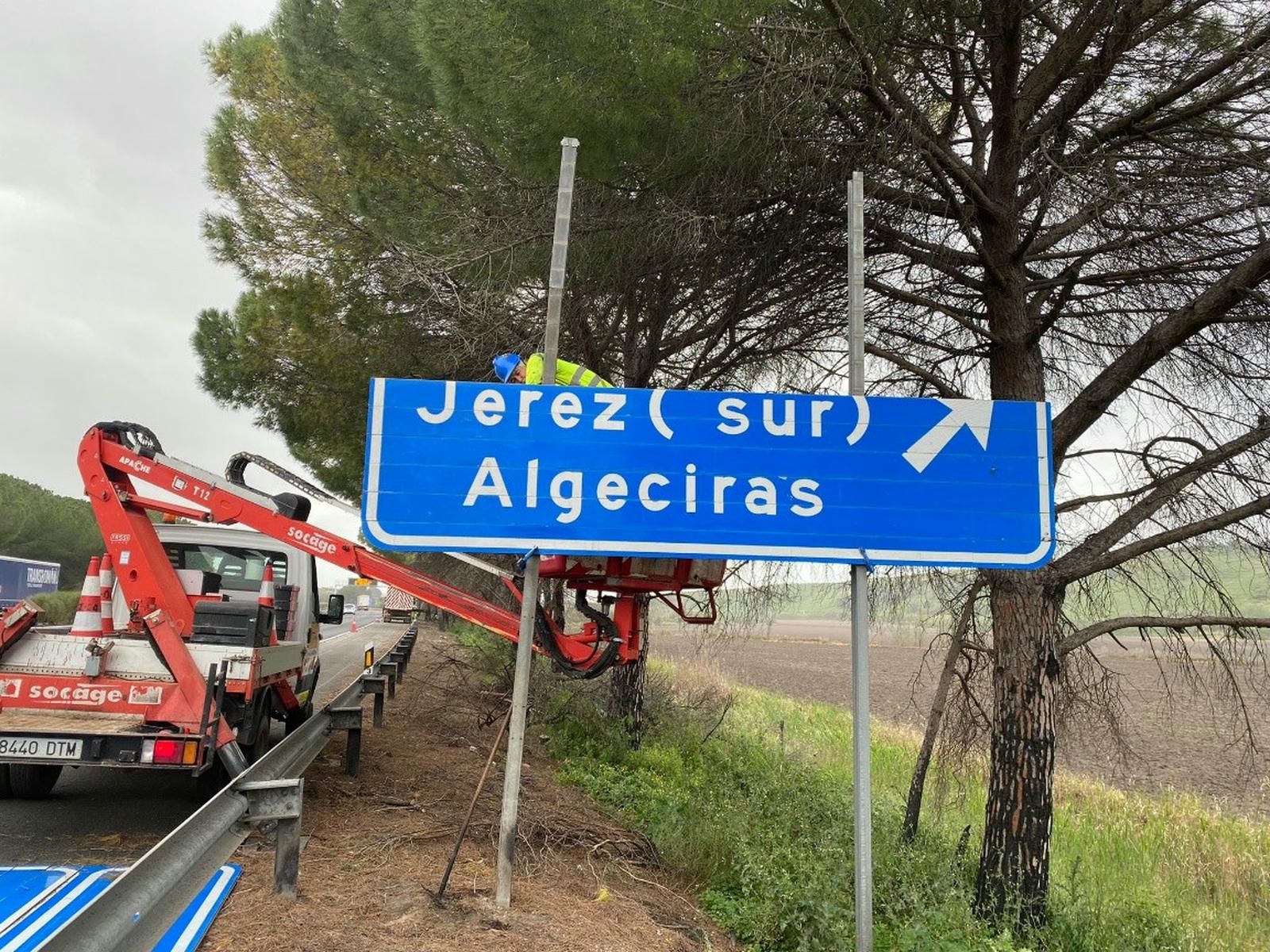 Los arreglos en la AP-4. Los arreglos en la AP-4.