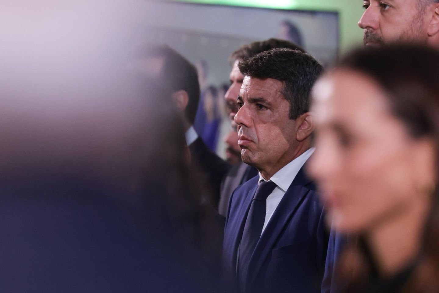 Carlos Mazón en el funeral por las víctimas de la dana.