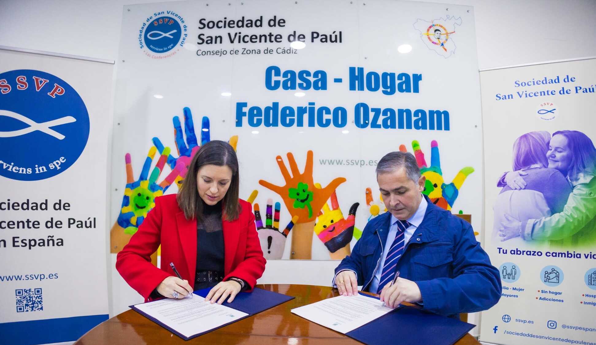 La firma de un acuerdo con la Casa Albergue Beato Federico Ozanam.