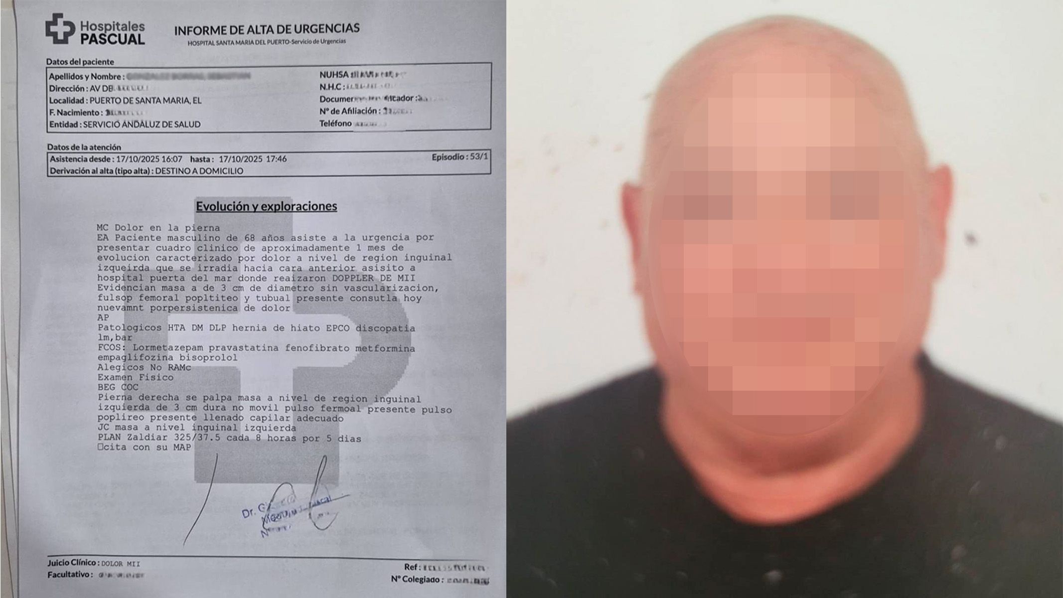 El vecino de El Puerto fallecido por una presunta negligencia médica. El vecino de El Puerto fallecido por una presunta negligencia médica.