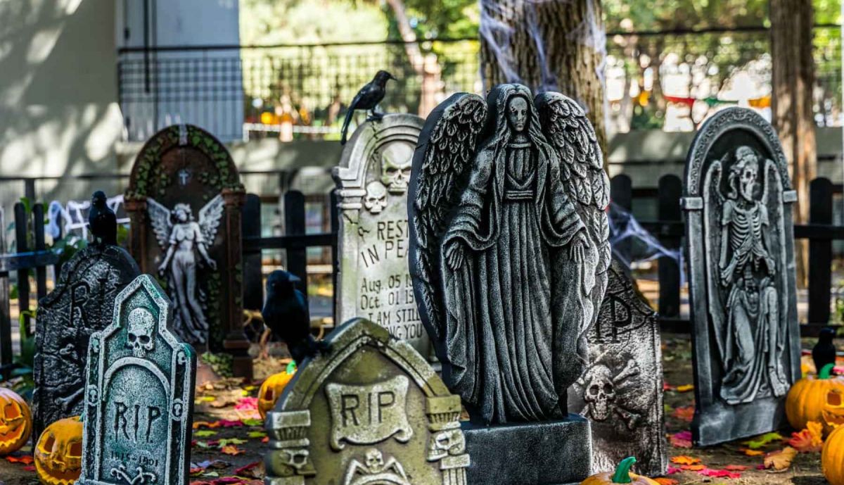 Una imagen de la ambientación de Halloween en la localidad isleña.