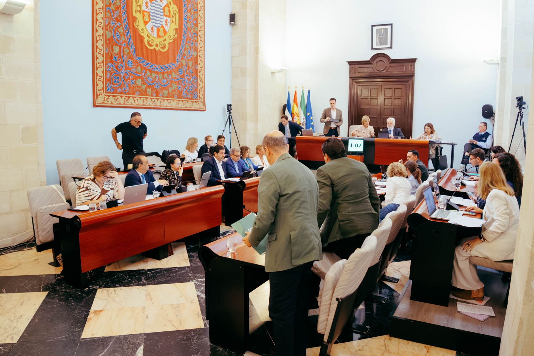 Una imagen del pleno municipal de Jerez de este pasado viernes.