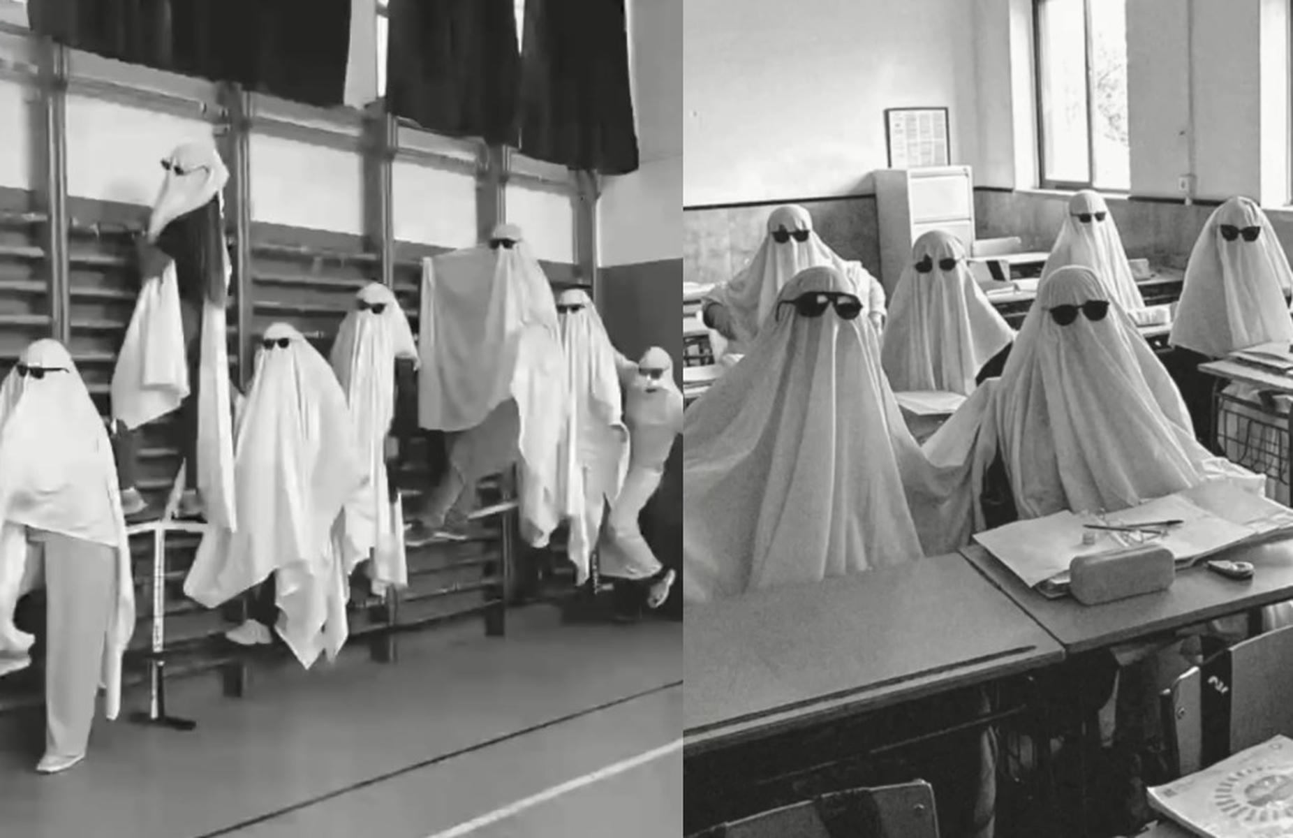 Capturas del vídeo de alumnos del Coloma.