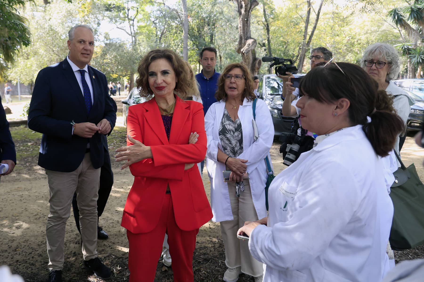 Montero, en el Campo de Gibraltar, este viernes.