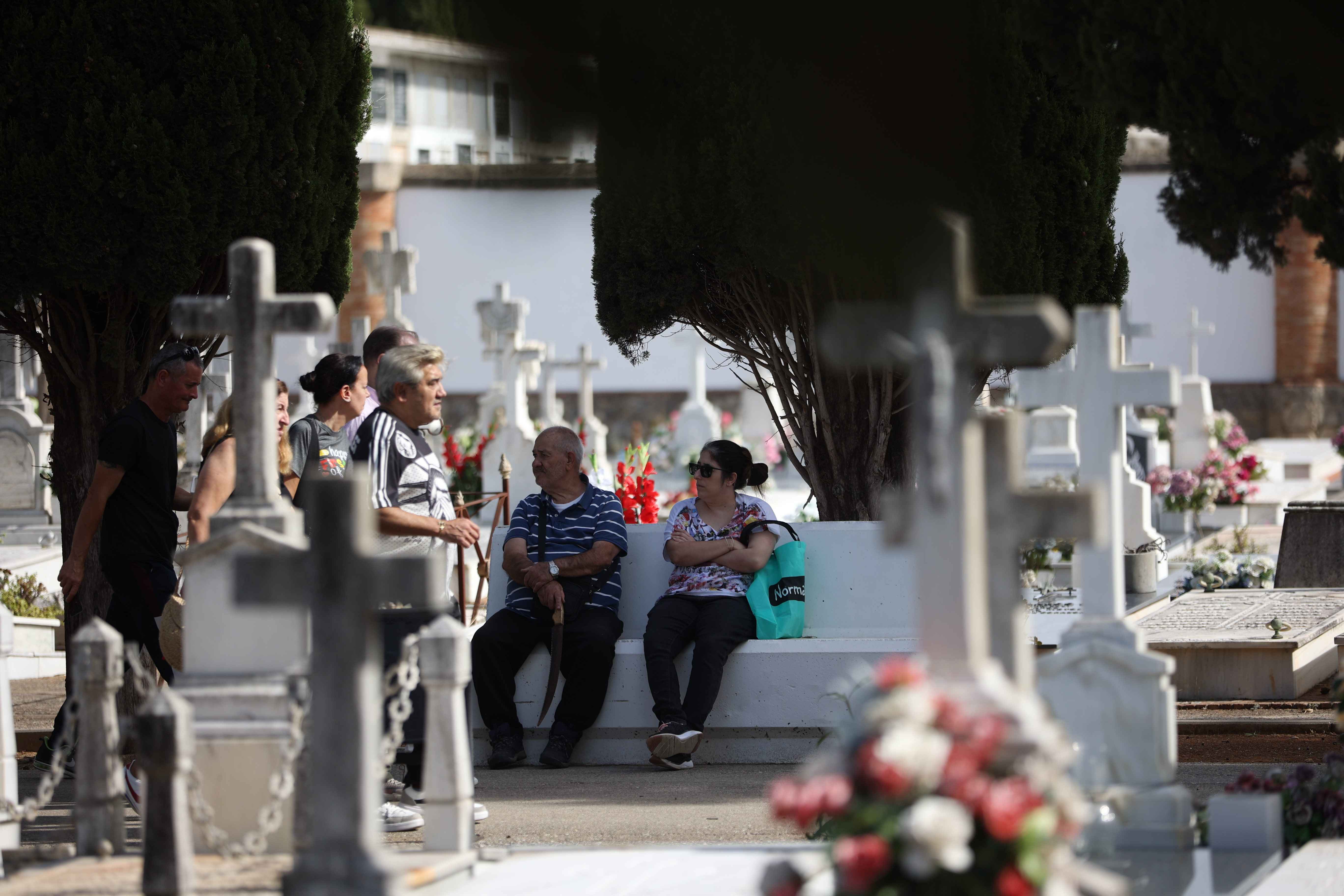Una imagen del cementerio en esta festividad de Todos los Santos. 