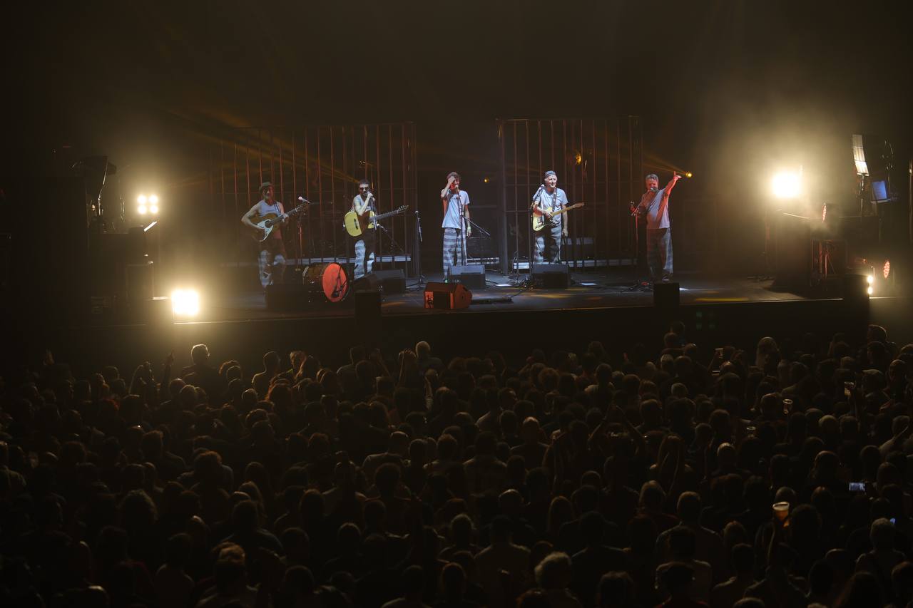 Una imagen del espectacular concierto del G-5 en Sevilla.