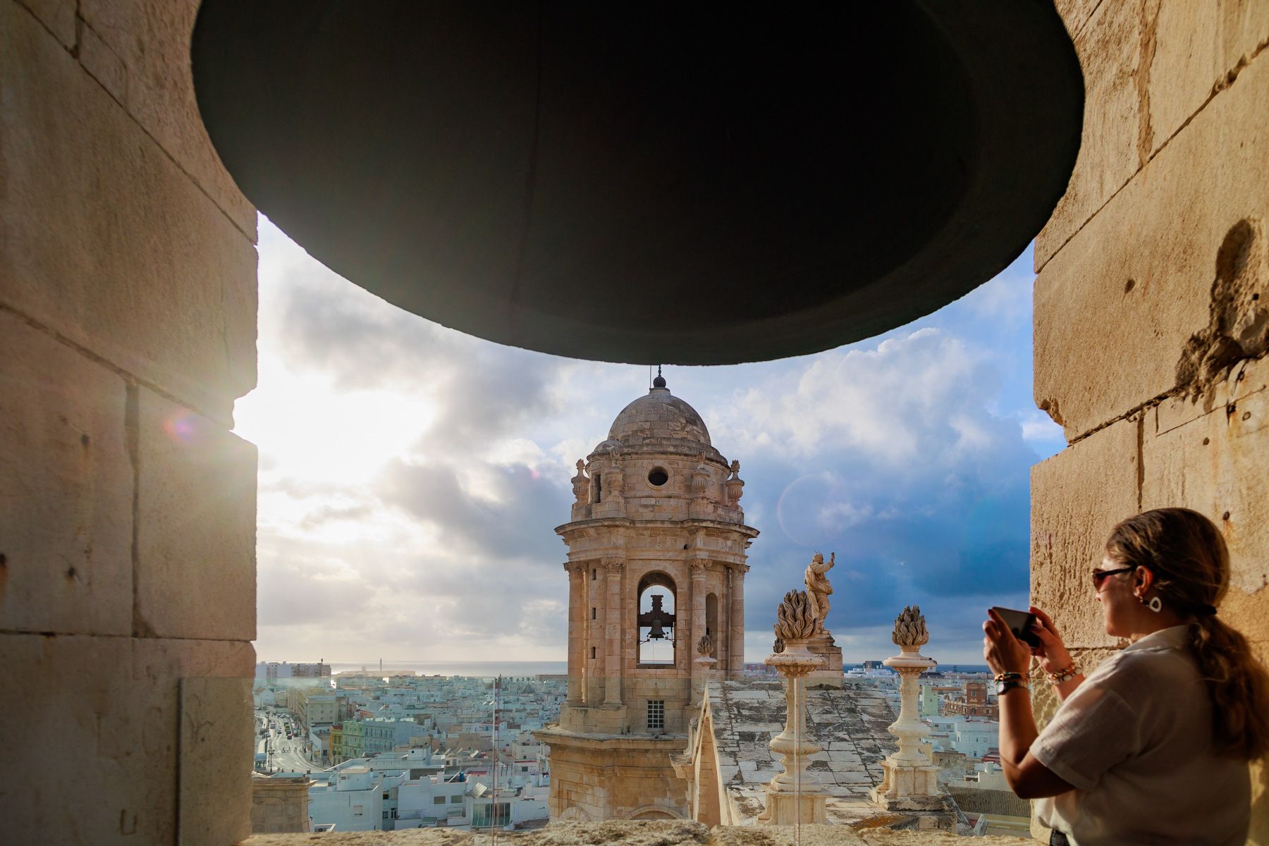 Impresionante vista desde la Catedral de Cádiz.