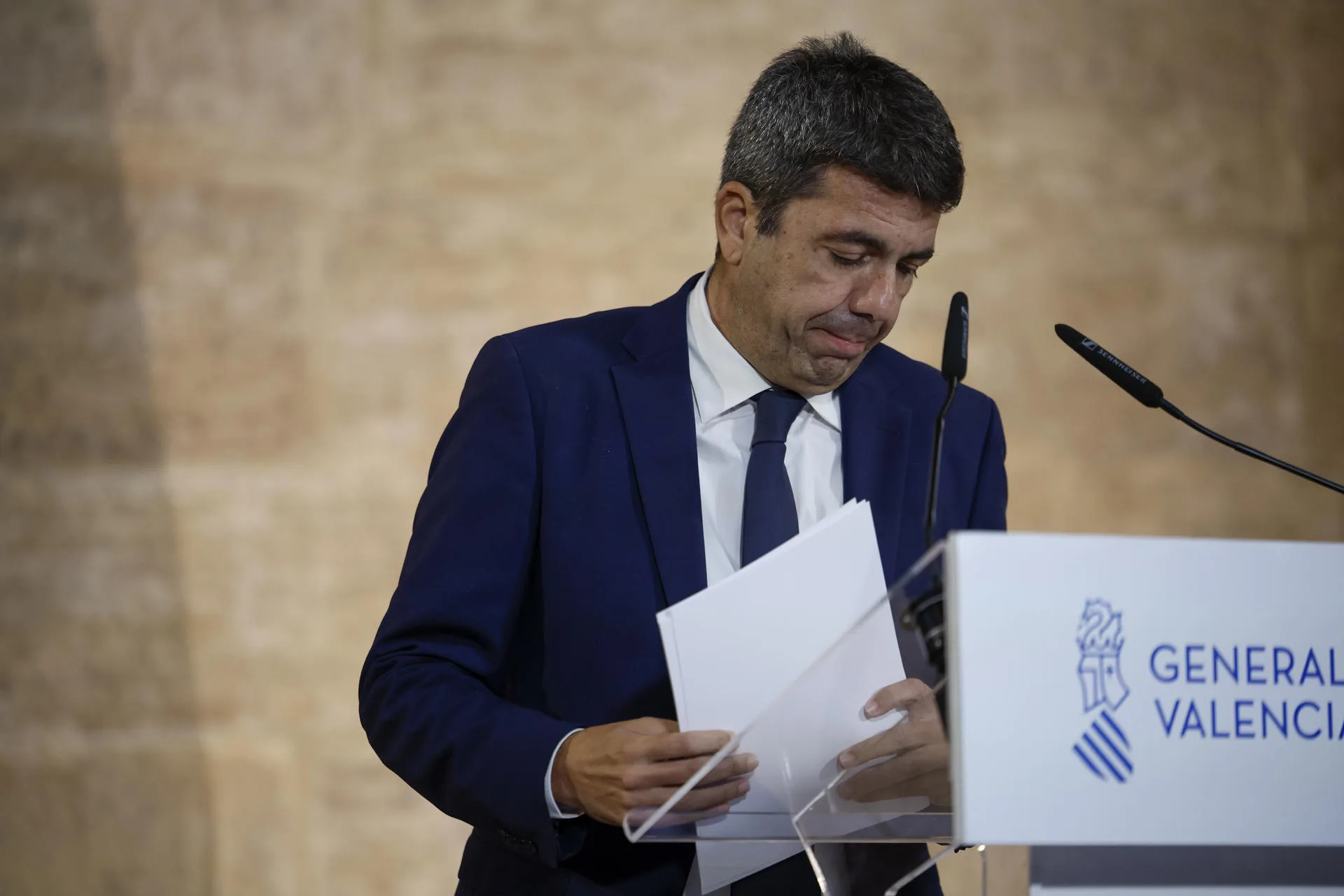 Carlos Mazón, tras dimitir como president de la Comunidad Valenciana.