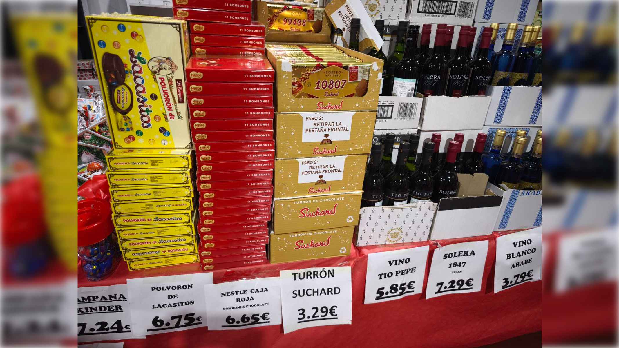 Precio del turrón en Super Carmela.