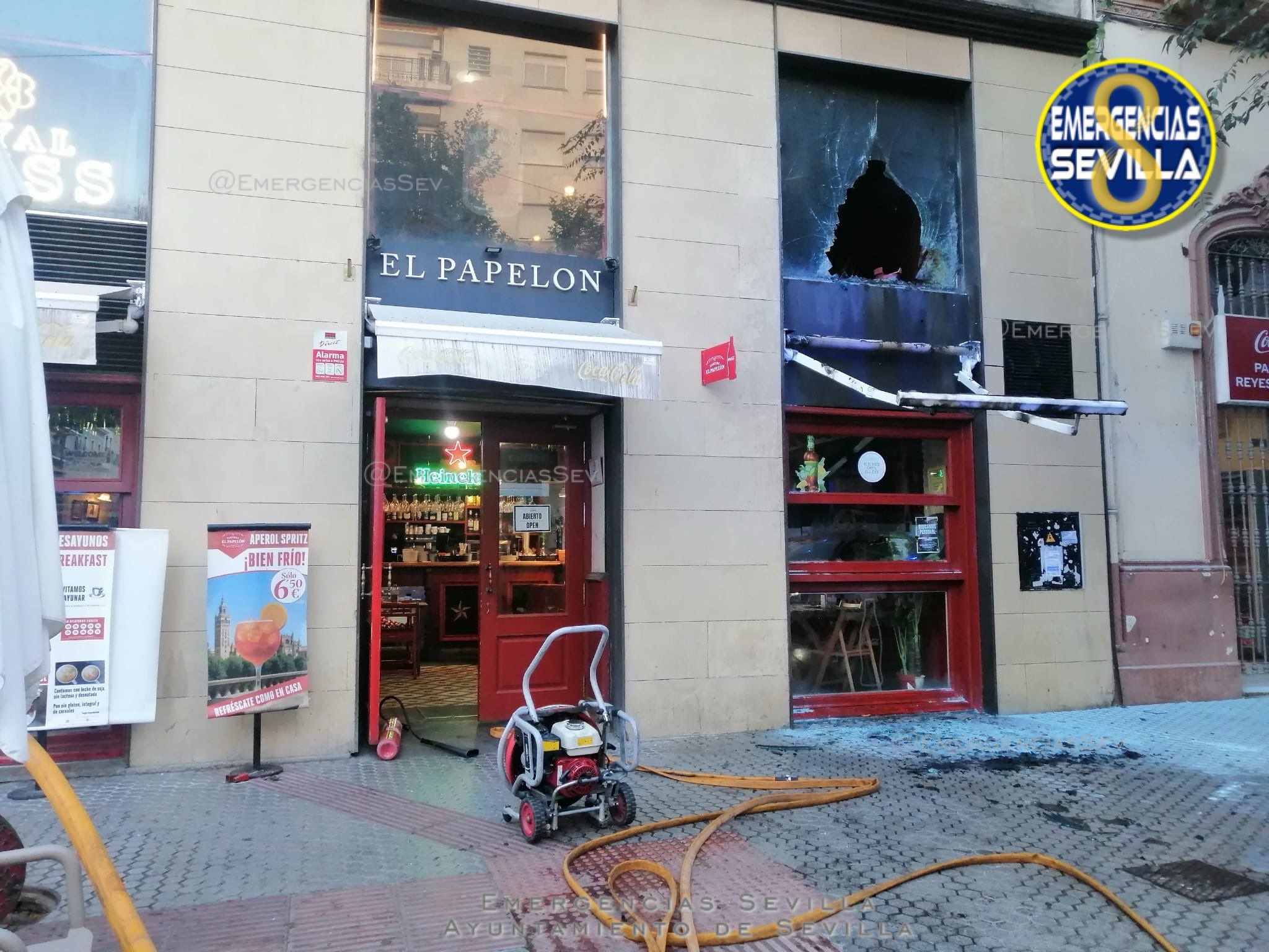 El Papelón tras el incendio.