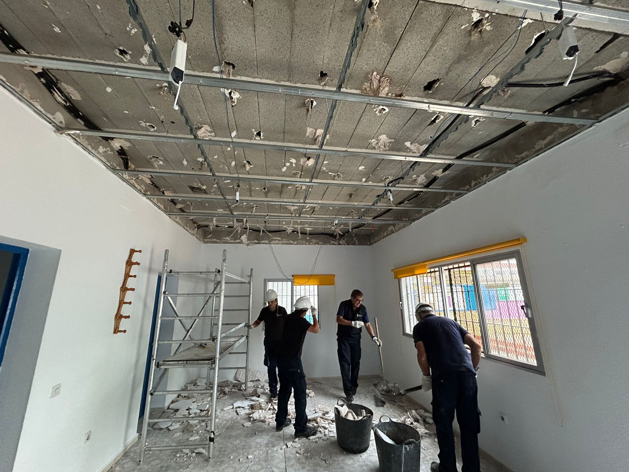 Los arreglos en la sede de la asociación de vecinos.