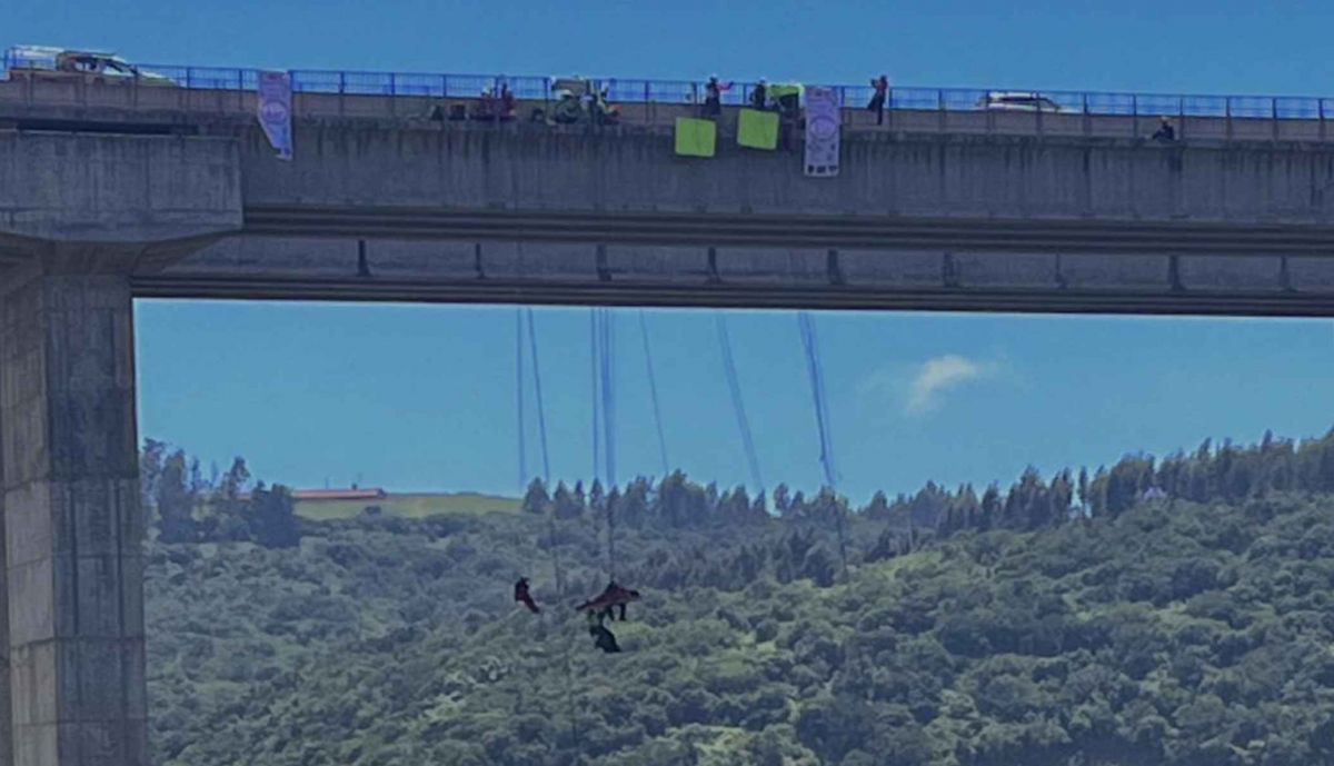 Una de las impresionantes pruebas.