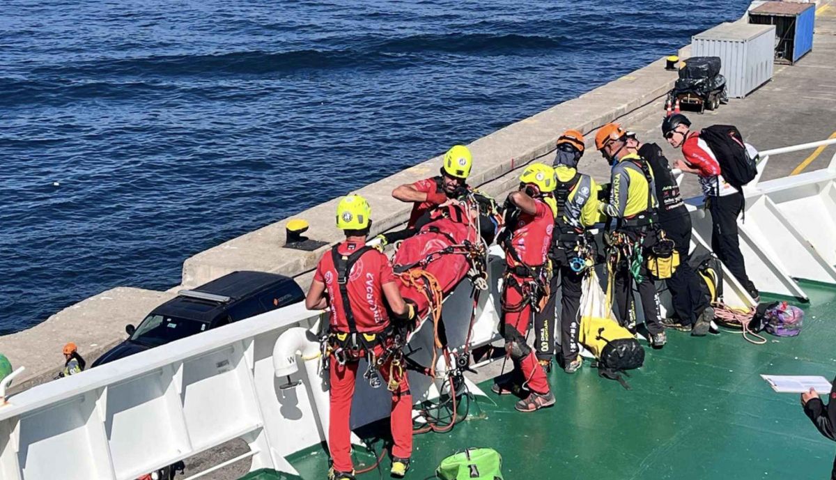 El equipo andaluz de rescate, en acción.