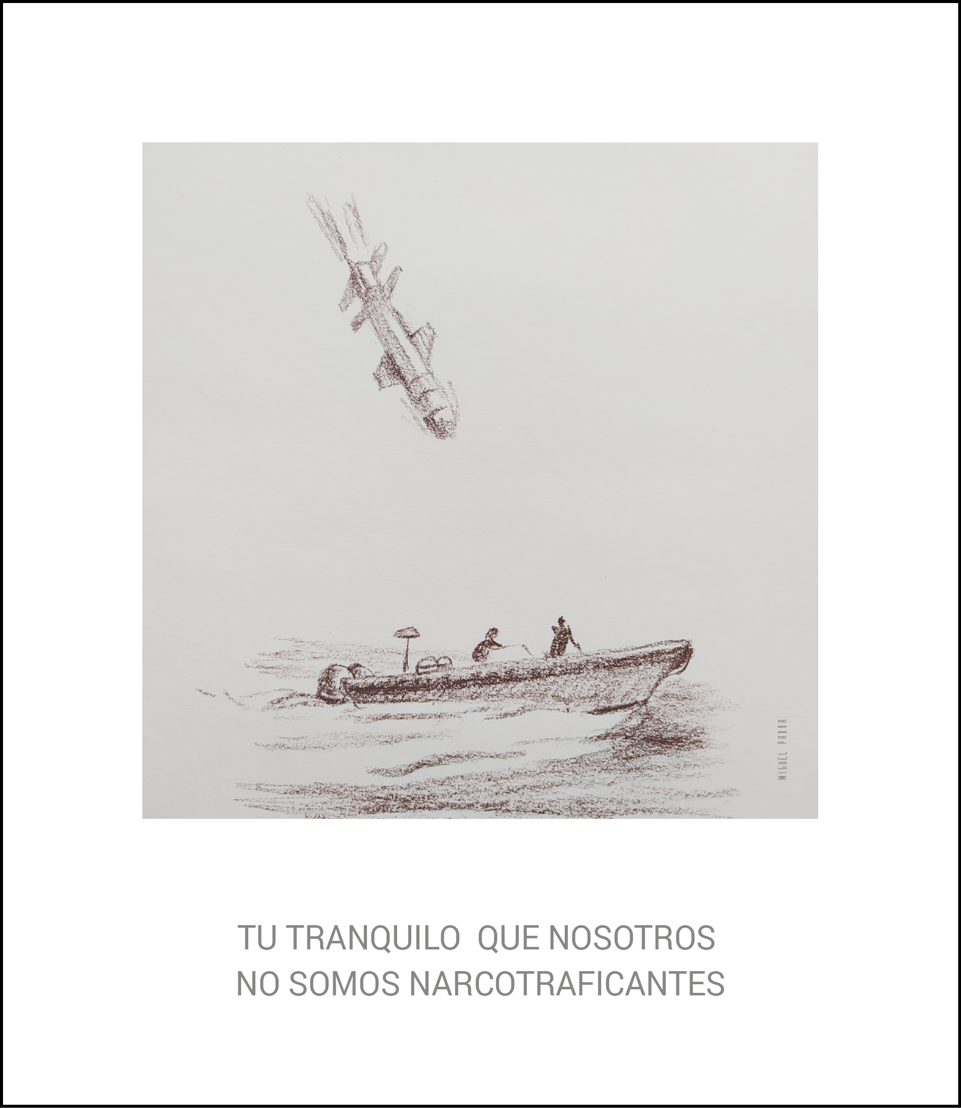 'Juicio', viñeta de Miguel Parra para la sección Negro sobre negro.