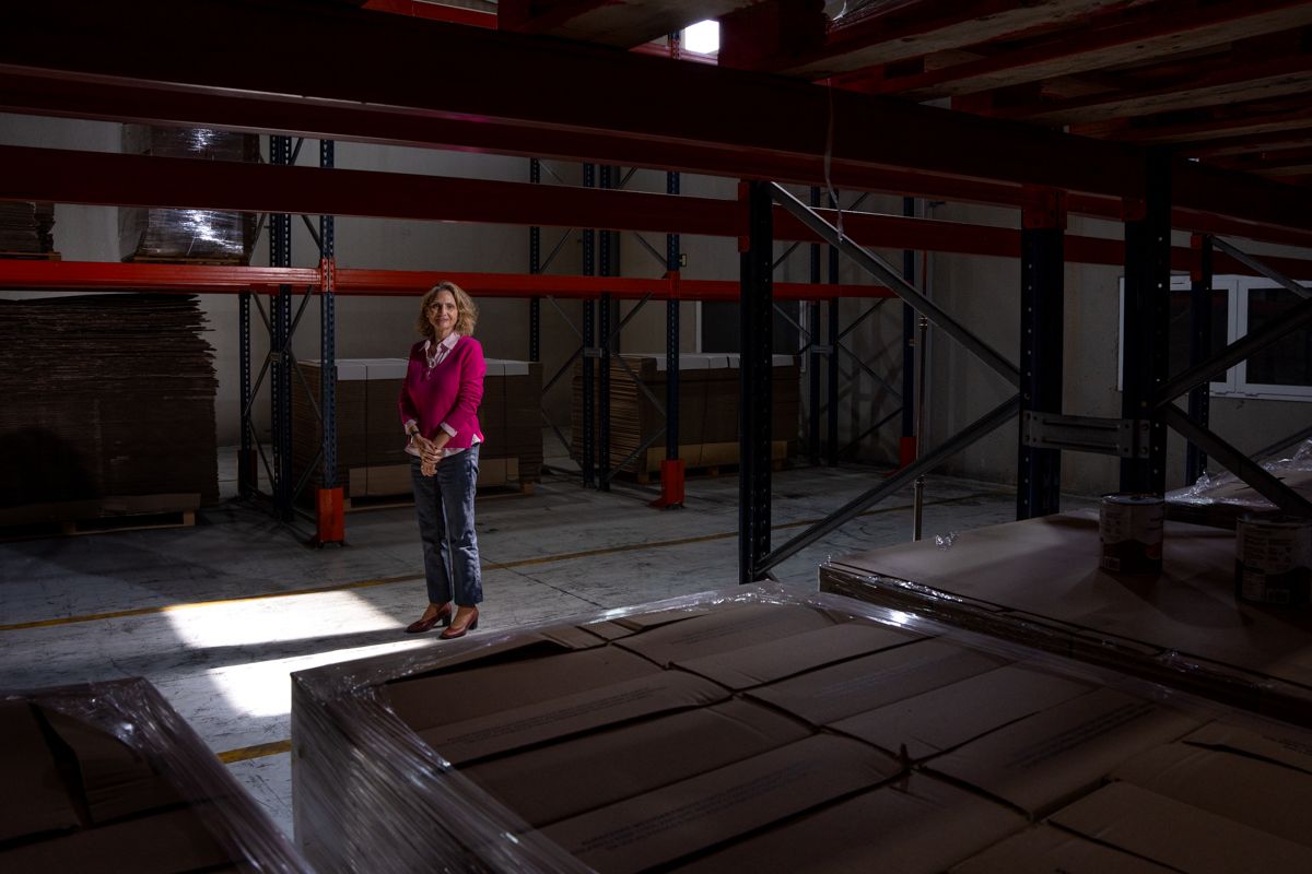 Isabel Gomis, presidenta del Banco de Alimentos de Cádiz, en la semana de la Gran Recogida.