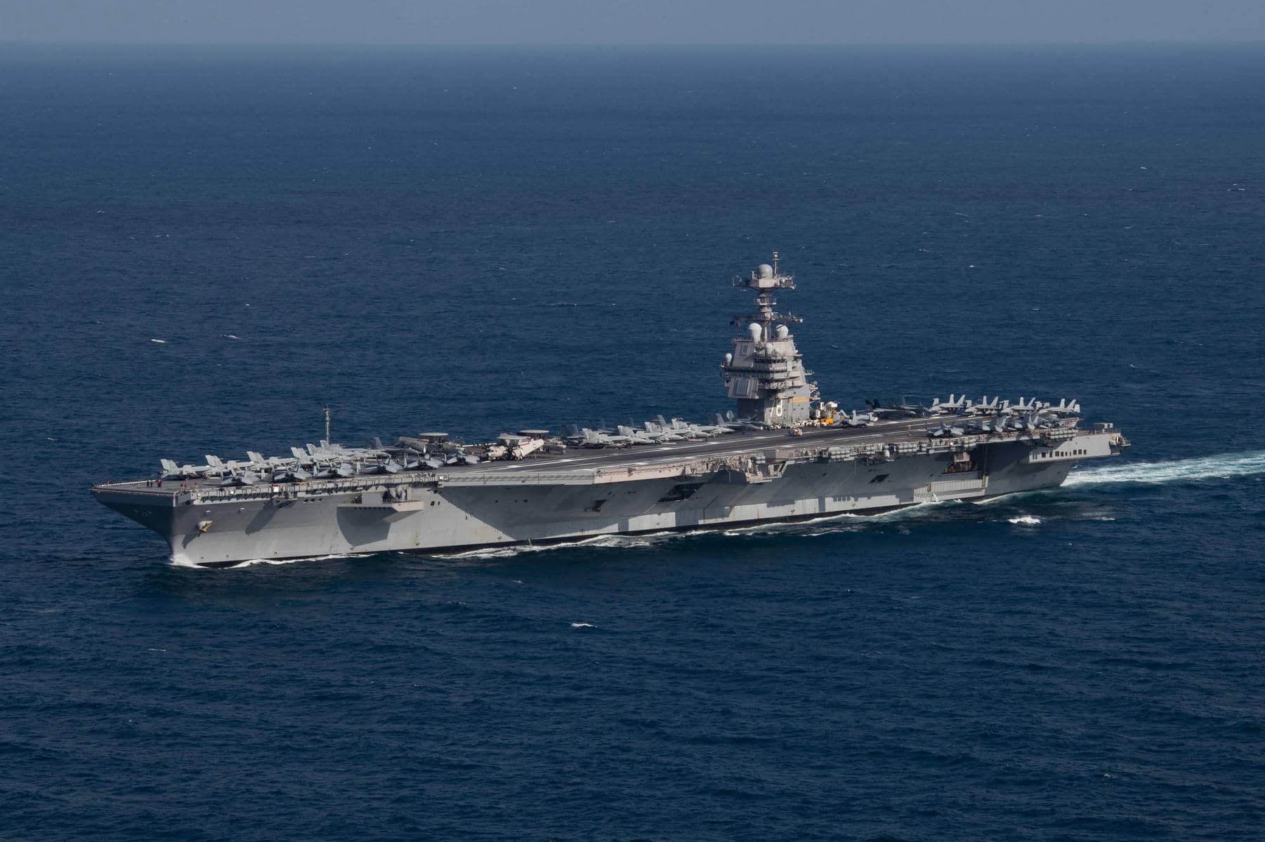 El portaviones nuclear USS Gerald R. Ford. El portaviones nuclear USS Gerald R. Ford.