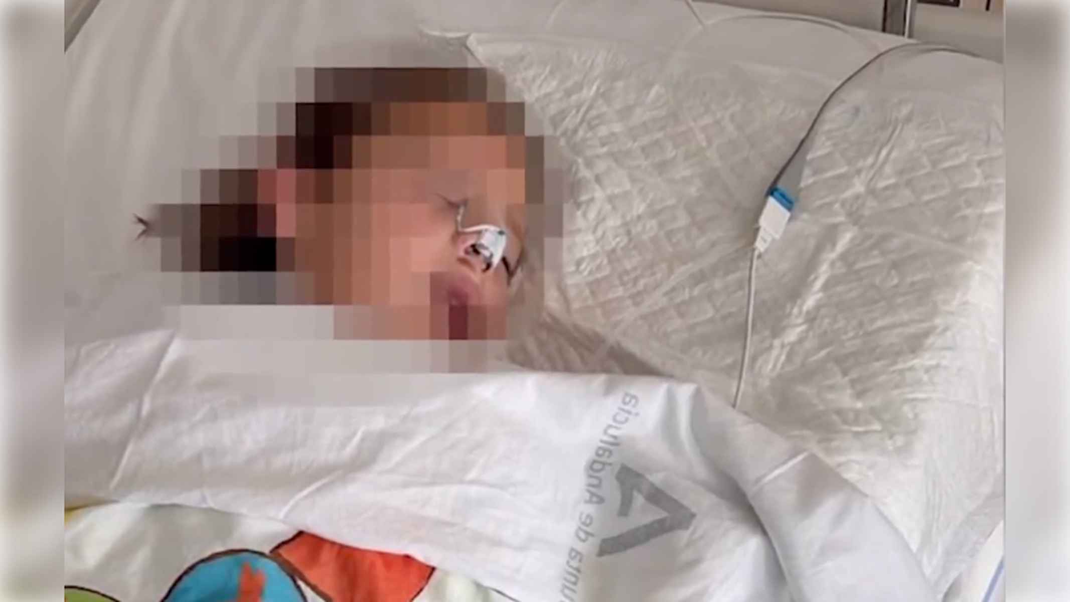 La pequeña de 7 años, tras ser hospitalizada. La pequeña de 7 años, tras ser hospitalizada.