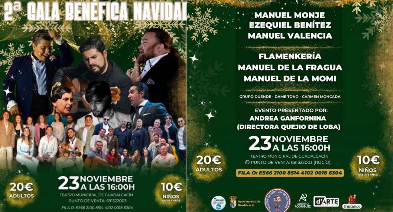 Imágenes de los carteles promocionales de la gala benéfica.