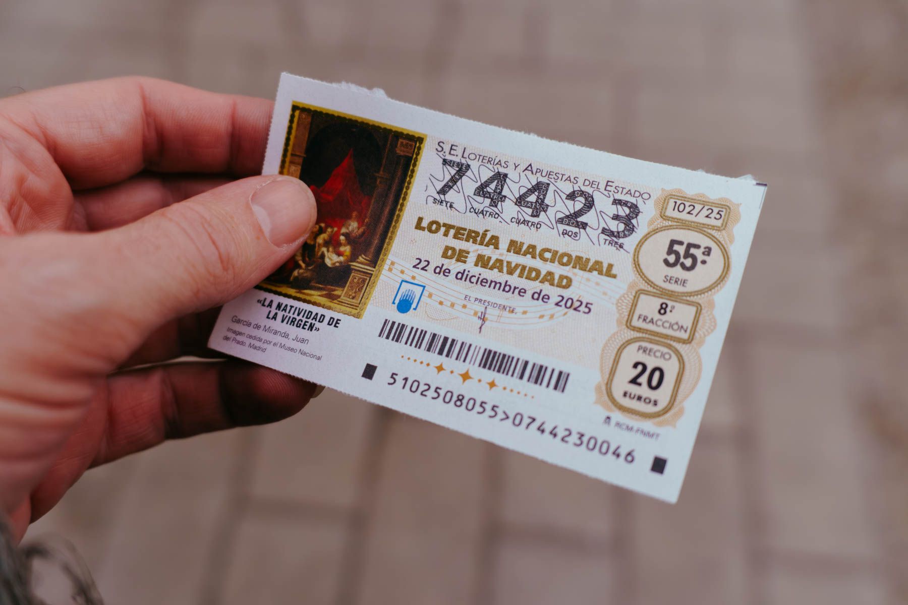 Un décimo del sorteo de la Lotería de Navidad.