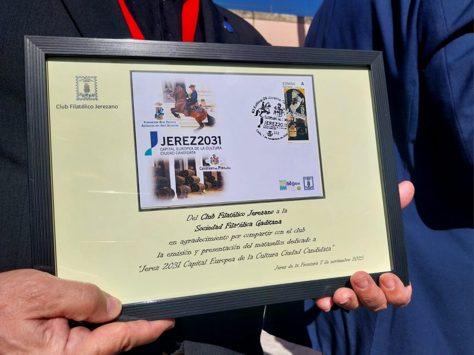 El sello de Correos para la candidatura de Jerez 2031. El sello de Correos para la candidatura de Jerez 2031.