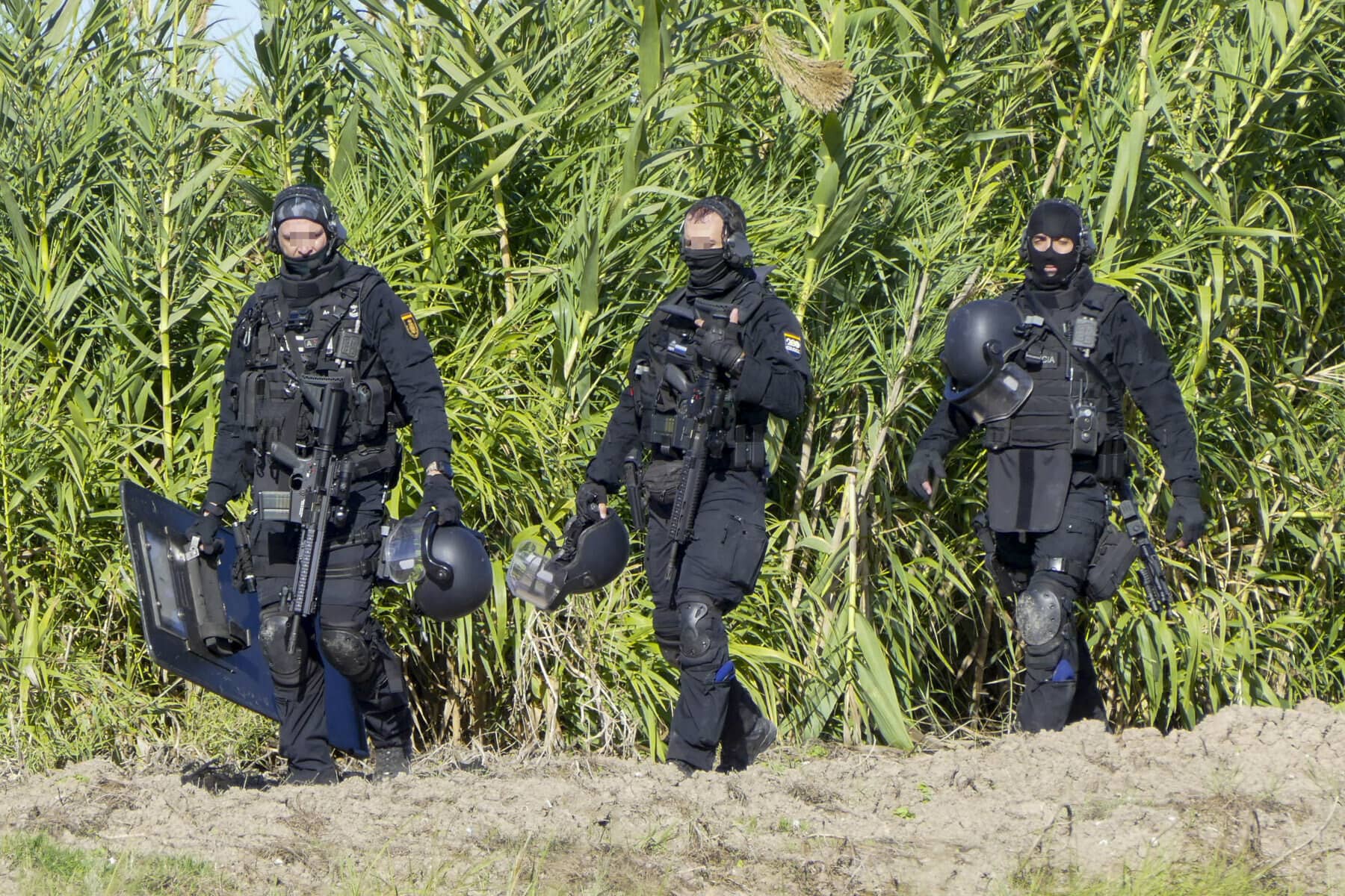 Agentes en el operativo de Isla Mayor. Agentes en el operativo de Isla Mayor.