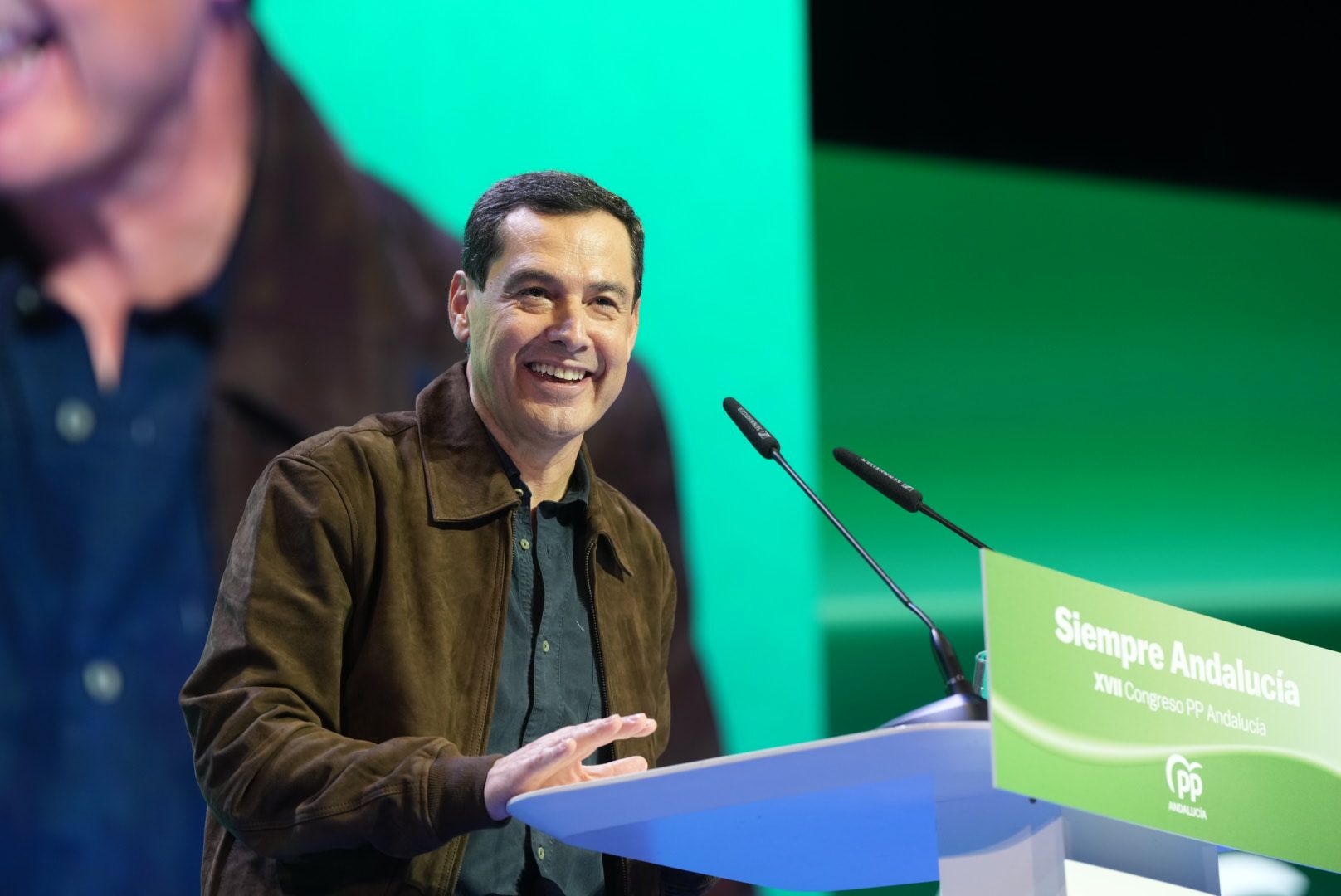 Un momento de una intervención de Moreno este sábado.